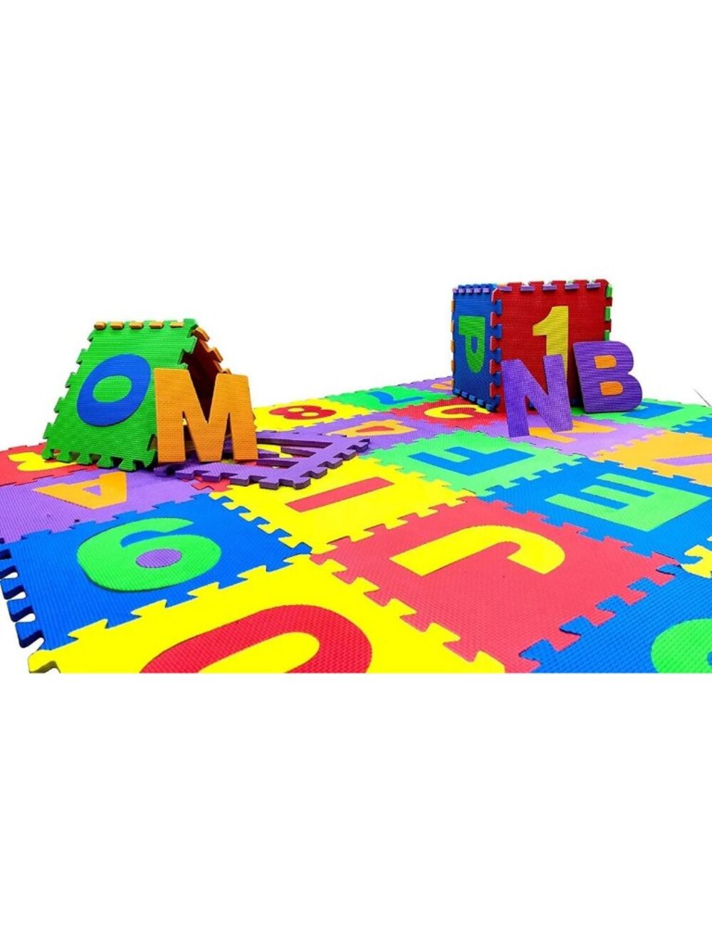 Little fun times Alphabet Play Mat for Baby Large 60 Pieces 12inch. Total